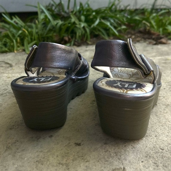 Fly London Yakin Pewter Wedge, size 38 - Picture 6 of 9